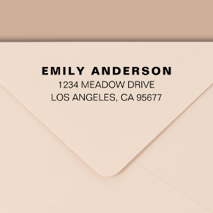 Minimale moderne Typografie-Rücksendeadresse Permastempel