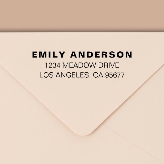 Minimale moderne Typografie-Rücksendeadresse Permastempel