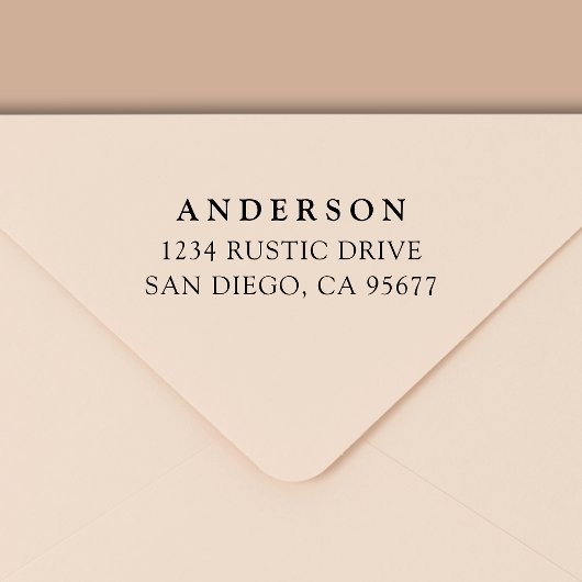 Minimale moderne Typografie-Rücksendeadresse Permastempel