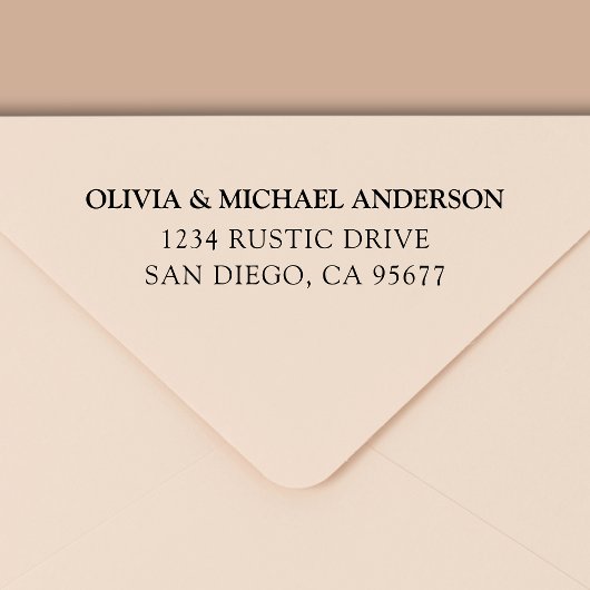 Minimale moderne Typografie-Rücksendeadresse Permastempel