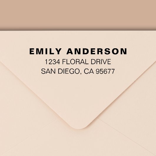 Minimale moderne Typografie-Rücksendeadresse Permastempel