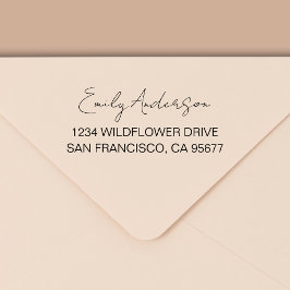 Minimale moderne Typografie-Rücksendeadresse Permastempel