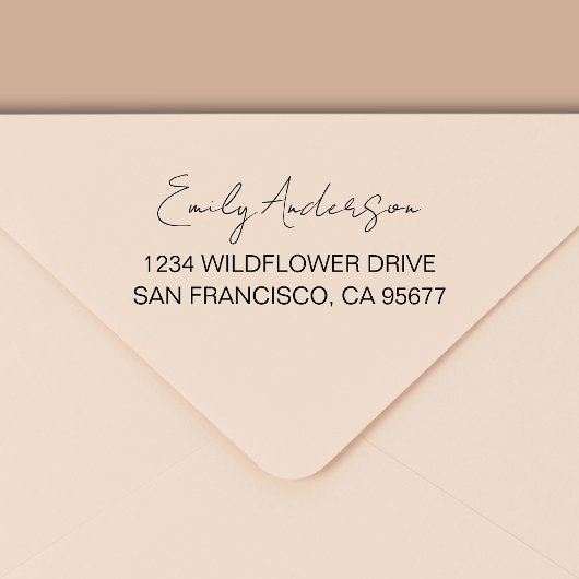 Minimale moderne Typografie-Rücksendeadresse Permastempel