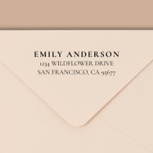 Minimale moderne Typografie-Rücksendeadresse