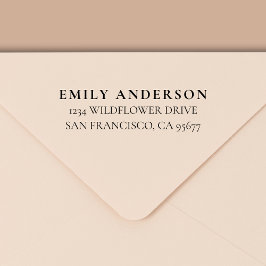 Minimale moderne Typografie-Rücksendeadresse Permastempel