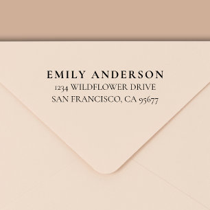 Minimale moderne Typografie-Rücksendeadresse Permastempel