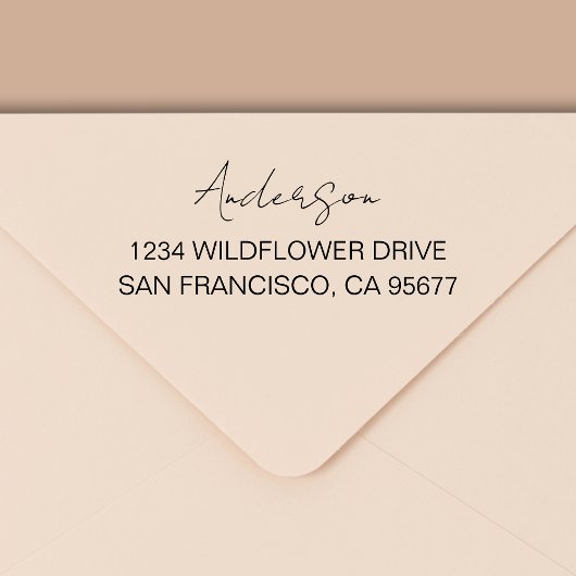 Minimale moderne Typografie-Rücksendeadresse Permastempel