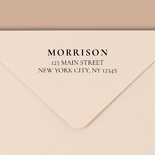 Minimale moderne Typografie-Rücksendeadresse Permastempel