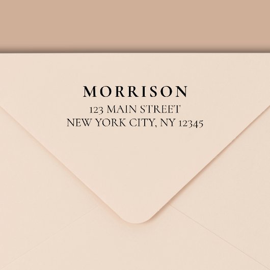 Minimale moderne Typografie-Rücksendeadresse Permastempel