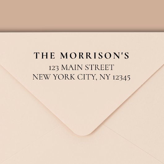 Minimale moderne Typografie-Rücksendeadresse Permastempel