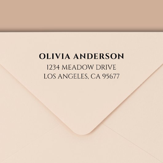 Minimale moderne Typografie-Rücksendeadresse Permastempel