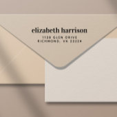 Minimale moderne Typografie-Rücksendeadresse Permastempel