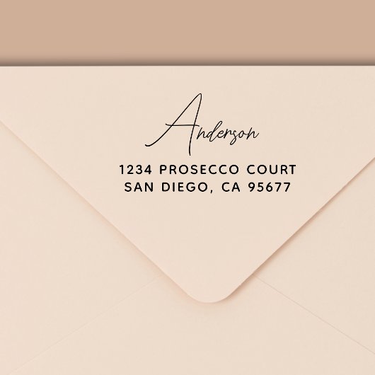 Minimale moderne Typografie-Rücksendeadresse Permastempel