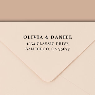 Minimale moderne Typografie-Rücksendeadresse Permastempel