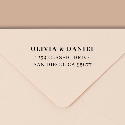 Minimale moderne Typografie-Rücksendeadresse Permastempel