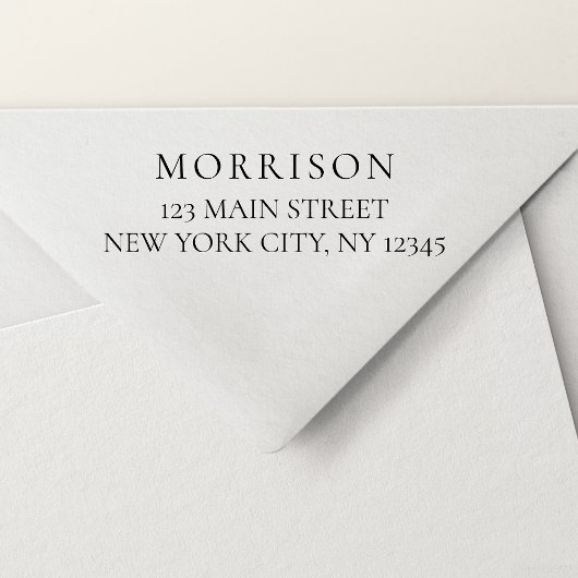 Minimale moderne Typografie-Rücksendeadresse Permastempel