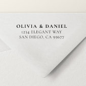 Minimale moderne Typografie-Rücksendeadresse Permastempel