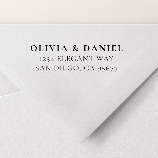 Minimale moderne Typografie-Rücksendeadresse Permastempel