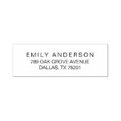 Minimale moderne Typografie-Rücksendeadresse Permastempel (Design)