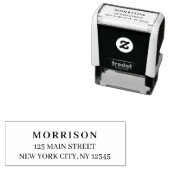 Minimale moderne Typografie-Rücksendeadresse Permastempel (Beispiel)