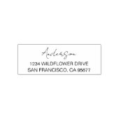 Minimale moderne Typografie-Rücksendeadresse Permastempel (Design)