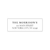 Minimale moderne Typografie-Rücksendeadresse Permastempel (Design)