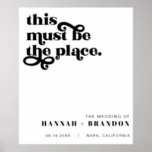 Minimale moderne typografische klassische Hochzeit Poster