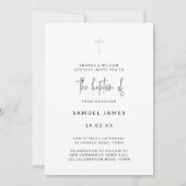 Minimale moderne Wasserfarbe Handgeschriebene grau Einladung (Vorderseite)