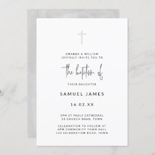 Minimale moderne Wasserfarbe Handgeschriebene grau Einladung