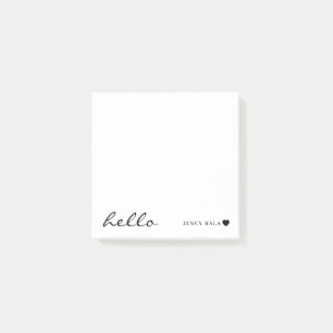Minimale moderne weiße Herzgestaltung Post-it Klebezettel