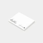 Minimale moderne weiße Herzgestaltung Post-it Klebezettel (angewinkelt)