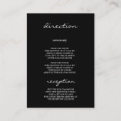 Minimale moderne zarte blumenmonogramm Hochzeit Begleitkarte (Vorderseite)