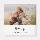 Minimale Mom-Einrichtungs-Fotogeschenk Magnet (Vorne)