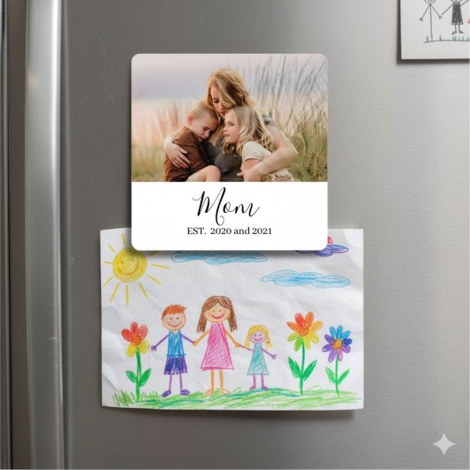 Minimale Mom-Einrichtungs-Fotogeschenk Magnet