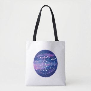 Minimale Mond-Galaxie-Gestaltung Kosmische Ästhe Tasche