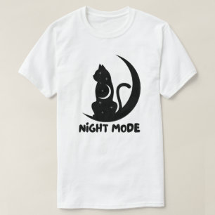 Minimale Mondkatze Design T-Shirt