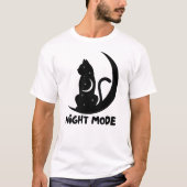 Minimale Mondkatze Design T-Shirt (Vorderseite)