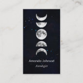 Minimale Mondphasen Astrologie Yoga Holistische He Visitenkarte (Vorderseite)