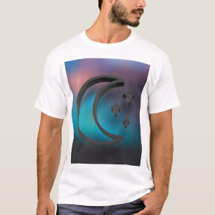 Minimale Mondsichel und Sterne Ästhetik. T-Shirt