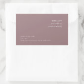 Minimale monochrome Mauve-Kerzenvorlage Rechteckiger Aufkleber (Tasche)