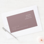 Minimale monochrome Mauve-Kerzenvorlage Rechteckiger Aufkleber (Umschlag)