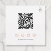 Minimale Monogram Moderne Skriptblush Vielen Dank Geschenkanhänger (Rückseite)