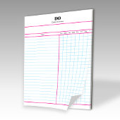 Minimale Monogramm-Anfangsbuchstaben-Wochen-Checkl Notizblock