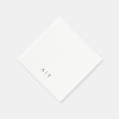 Minimale Monogramm-Anfangsinitialen Hochzeit Serviette (Ecke)