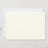 Minimale Monogramm-Cream-Elfenbein-Script-Hochzeit Einladung (Rückseite)