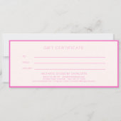 Minimale Monogramm-Geschenkkarte in Beige-Pink (Rückseite)