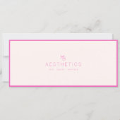 Minimale Monogramm-Geschenkkarte in Beige-Pink (Vorderseite)