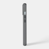 Minimale Monogramm-Grau iPhone 15 Hülle (Linke Seite)