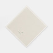 Minimale Monogramm-Hochzeitsservietten – mit Liebe Serviette (Ecke)