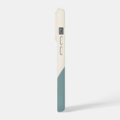 Minimale Monogramm-Hülle N – Moderne Ästhetik D iPhone Hülle (Linke Seite)